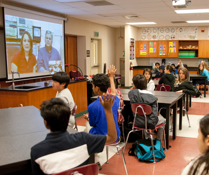 scientist in classroom 