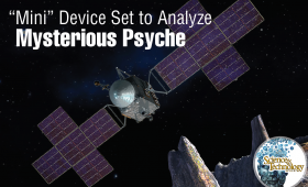 Satelite orbiting asteroid Psyche