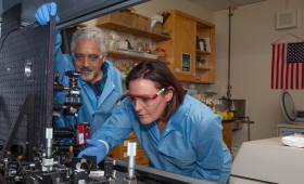 Two scientists in lab