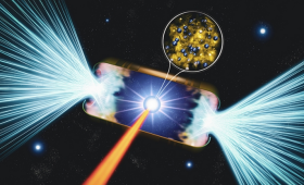 graphic of laser hitting NIF target