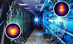 Data from NIF experiments (inset, right) and simulation (inset, left) are being combined with deep learning methods to improve areas important to national security and our future energy sector